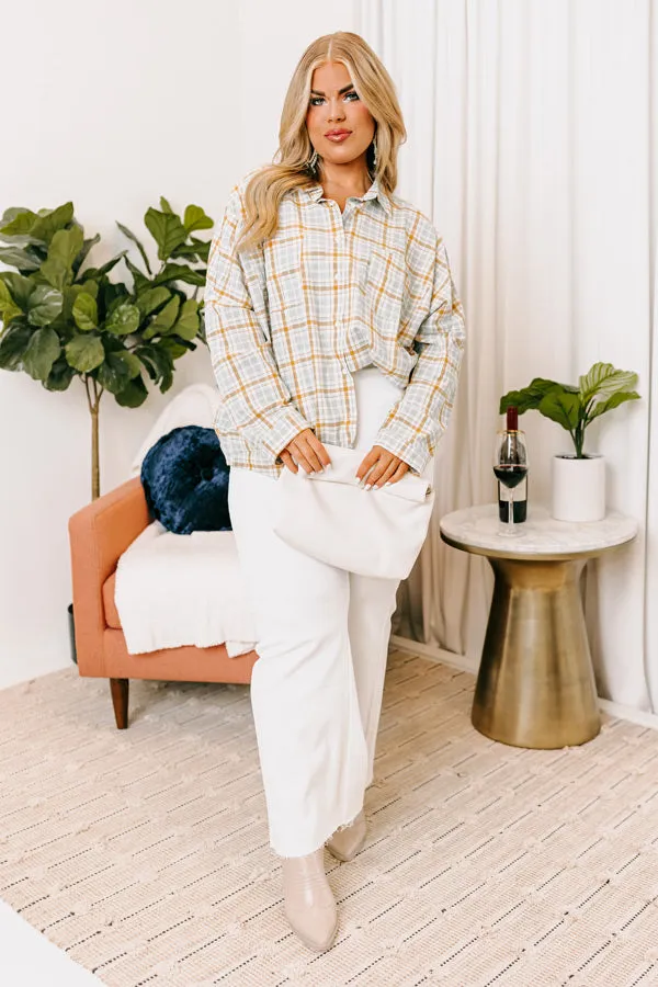 Shy Smile Plaid Button Up Curves sold by Impressions product image thumbnail 2