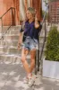 Coastal Canvas Shift Top in Navy sold by Impressions