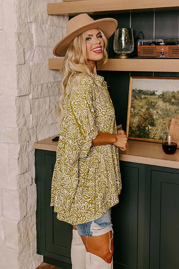 Daylight Mix Button Up In Lime Curves sold by Impressions product image thumbnail 4