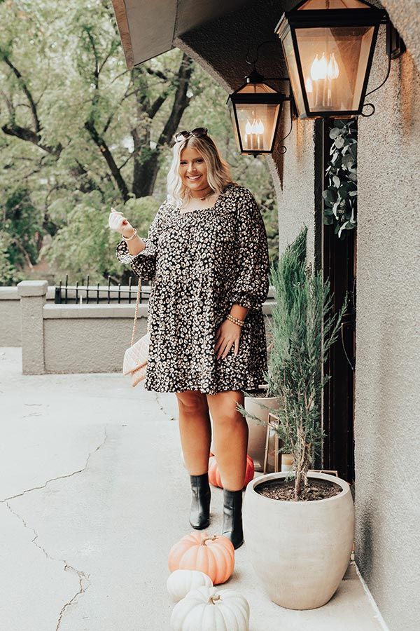 Everybody's Dancing Leopard Shift Dress Curves sold by Impressions