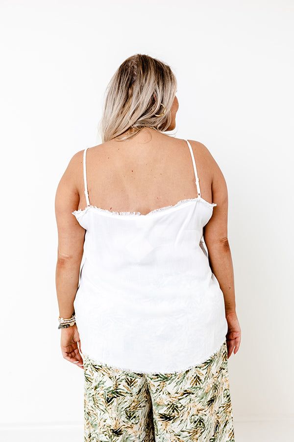 Made For Sunshine Frayed Tank In White Curves sold by Impressions product image thumbnail 3