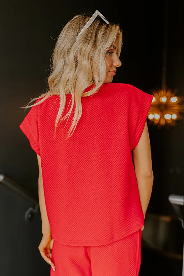 Cue The Cozy Shift Top in Wine sold by Impressions product image thumbnail 5