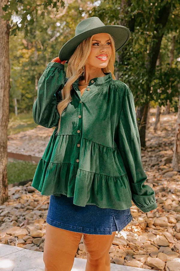 Sonoma Sways Shift Top in Hunter Green Curves sold by Impressions product image thumbnail 3