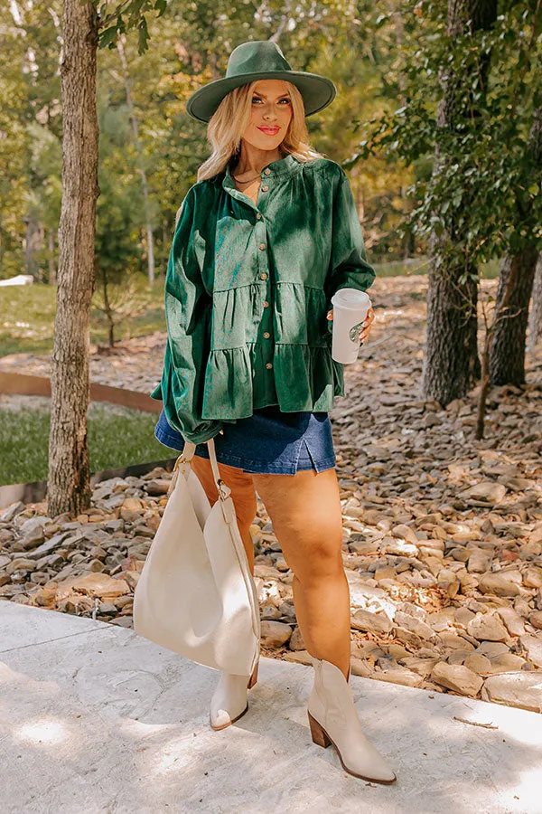 Sonoma Sways Shift Top in Hunter Green Curves sold by Impressions product image thumbnail 2