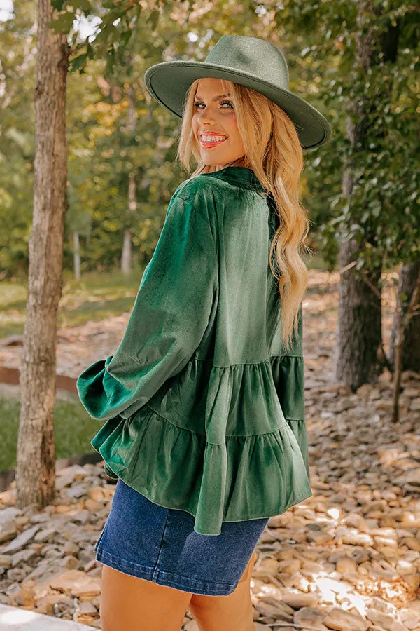 Sonoma Sways Shift Top in Hunter Green Curves sold by Impressions product image thumbnail 4