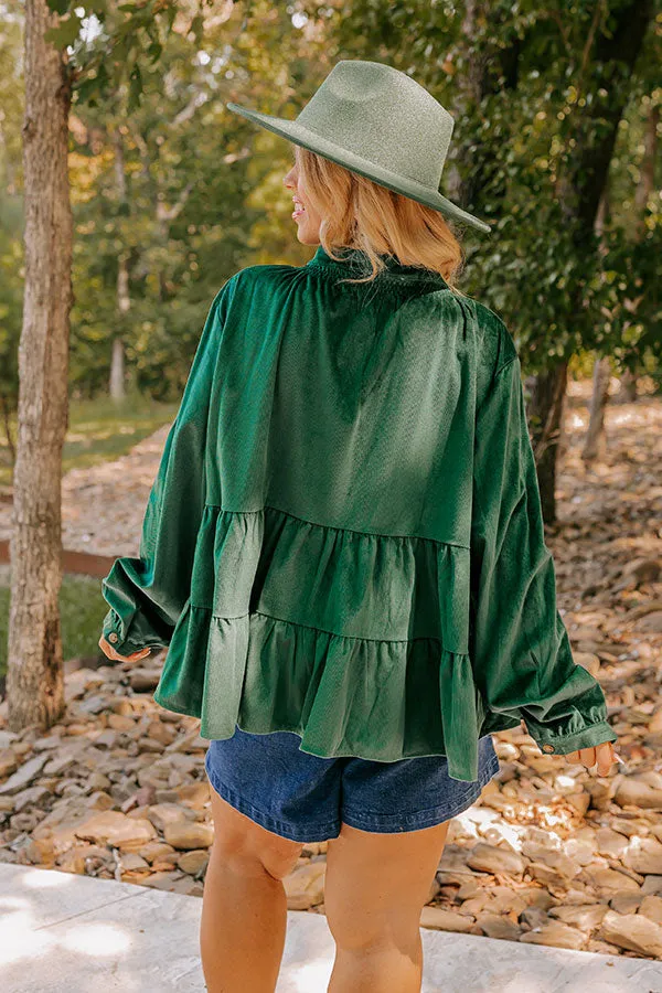 Sonoma Sways Shift Top in Hunter Green Curves sold by Impressions product image thumbnail 5