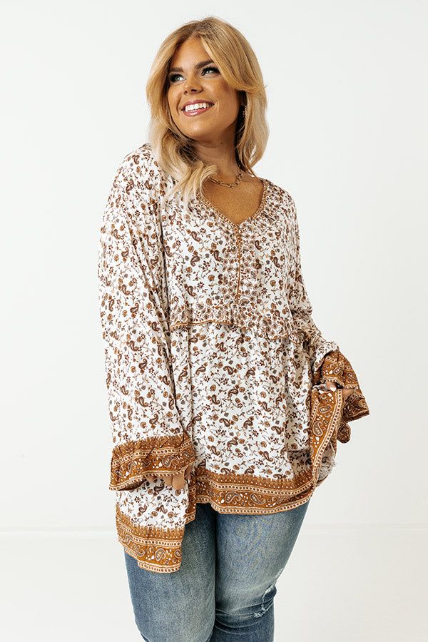 Sweet Distraction Paisley Babydoll Top Curves sold by Impressions product image thumbnail 5