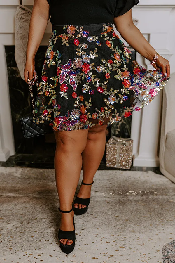 Fan of Floral Sequin Skirt Curves sold by Impressions product image thumbnail 2