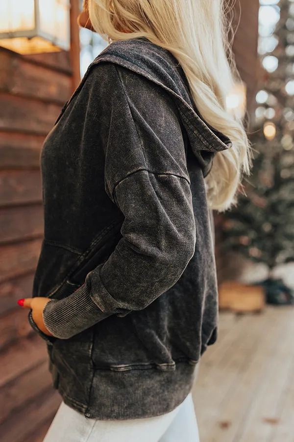 Fireside Comfort Mineral Wash Hoodie In Vintage Black sold by Impressions product image thumbnail 4