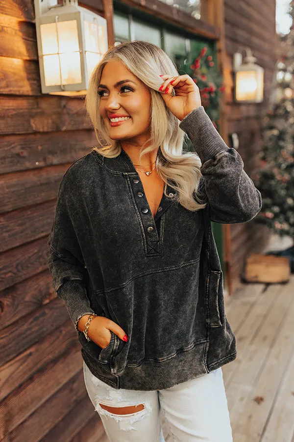 Fireside Comfort Mineral Wash Hoodie In Vintage Black sold by Impressions product image thumbnail 3