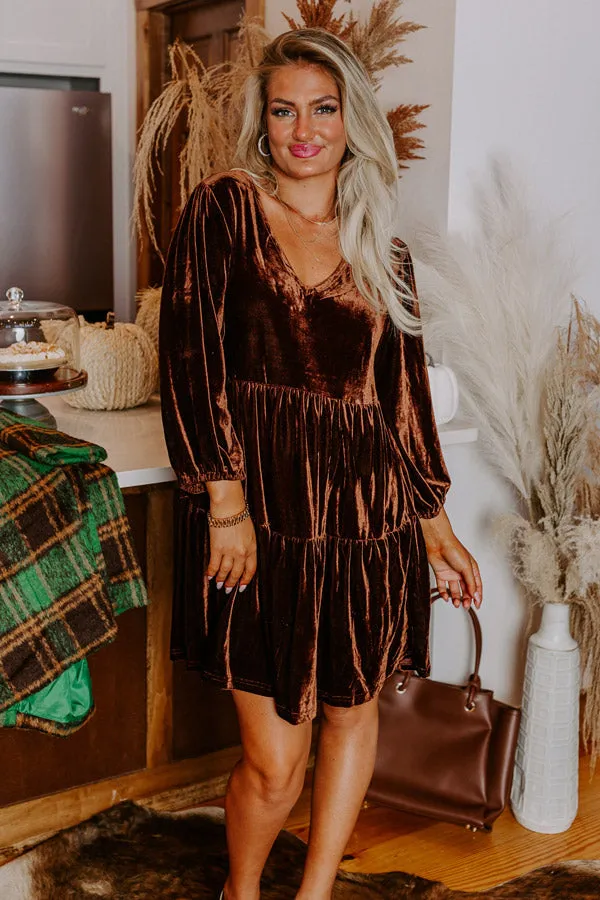 Cider Tasting Velvet Mini Dress sold by Impressions product image thumbnail 4