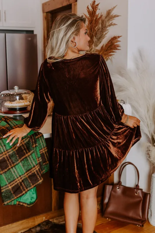 Cider Tasting Velvet Mini Dress sold by Impressions