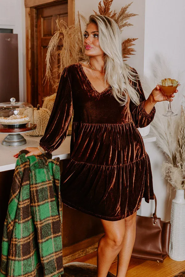Cider Tasting Velvet Mini Dress sold by Impressions product image thumbnail 3
