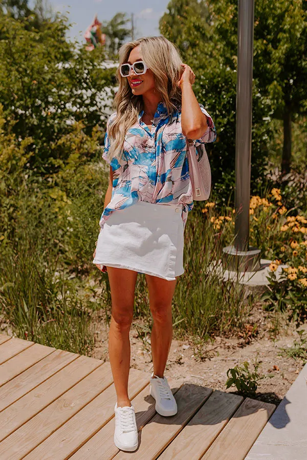 Retreat Yourself Button Up in Ocean Blue sold by Impressions product image thumbnail 2