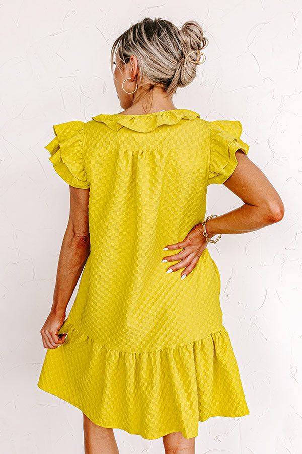 Cutest In The Room Shift Dress In Lime Punch sold by Impressions product image thumbnail 5