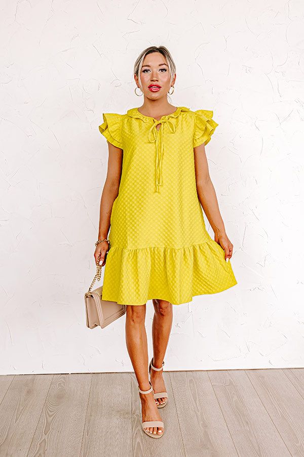Cutest In The Room Shift Dress In Lime Punch sold by Impressions product image thumbnail 2