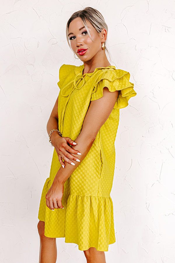 Cutest In The Room Shift Dress In Lime Punch sold by Impressions product image thumbnail 3