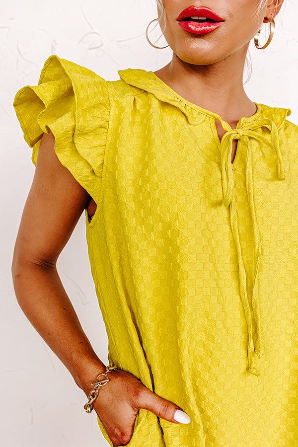 Cutest In The Room Shift Dress In Lime Punch sold by Impressions product image thumbnail 4