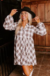 Midwest Wonderful Plaid Dress sold by Impressions