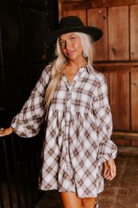 Midwest Wonderful Plaid Dress sold by Impressions