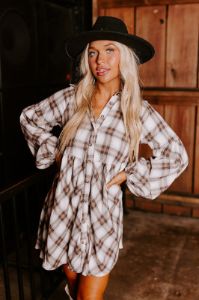Midwest Wonderful Plaid Dress sold by Impressions