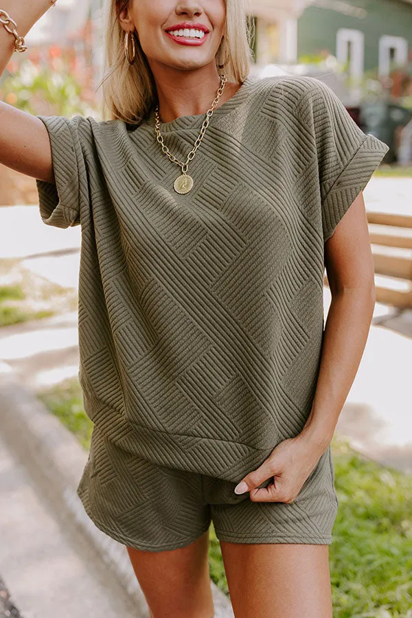 Coffee And Chit Chat Shift Top in Olive sold by Impressions product image thumbnail 3