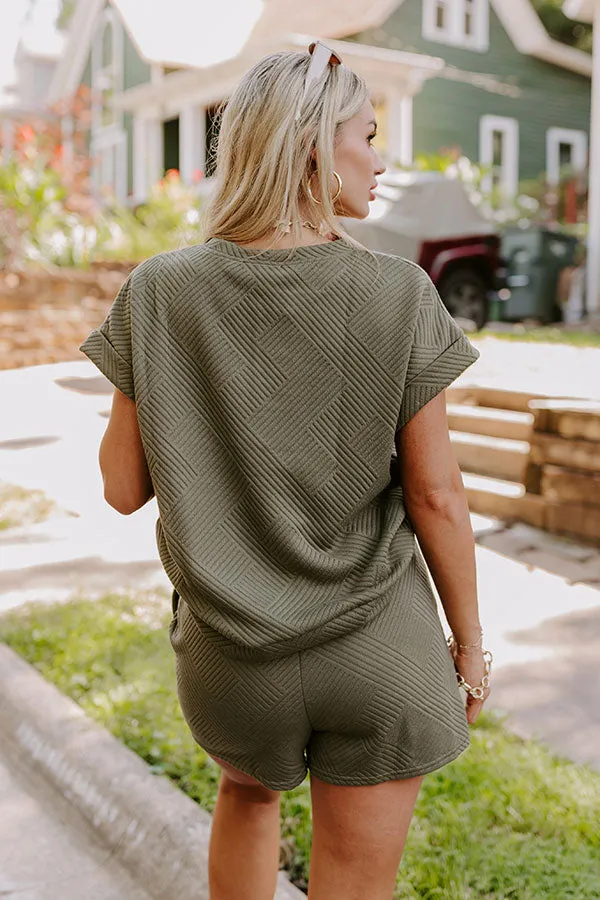 Coffee And Chit Chat Shift Top in Olive sold by Impressions product image thumbnail 5