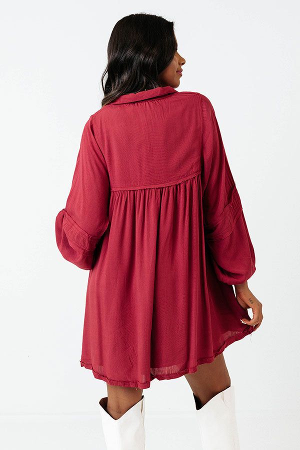 Style Code Babydoll Dress in Wine sold by Impressions product image thumbnail 3