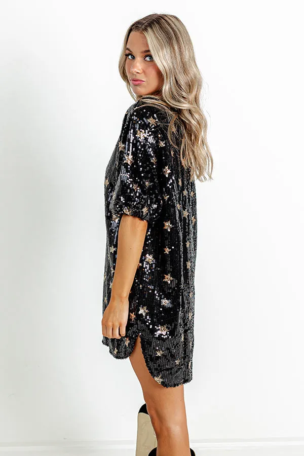 Spotlight Darling Sequin Mini Dress In Black sold by Impressions product image thumbnail 3