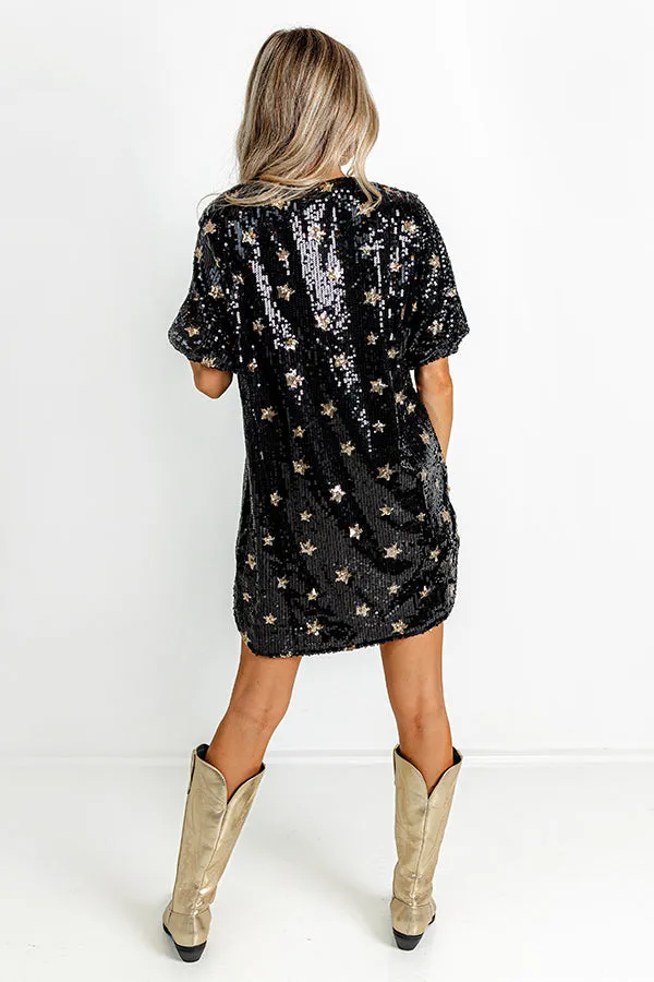 Spotlight Darling Sequin Mini Dress In Black sold by Impressions product image thumbnail 4
