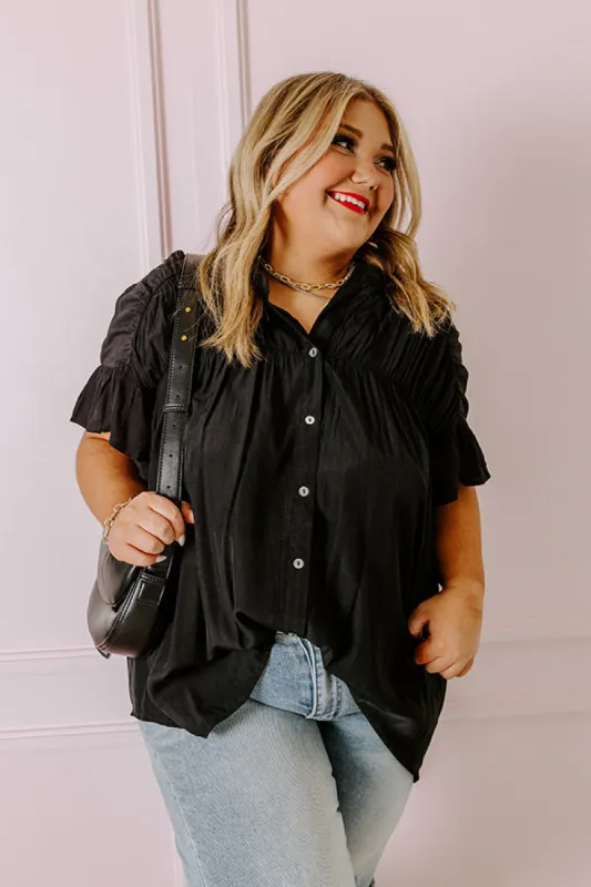 Summer Breeze Shift Top in Black Curves sold by Impressions