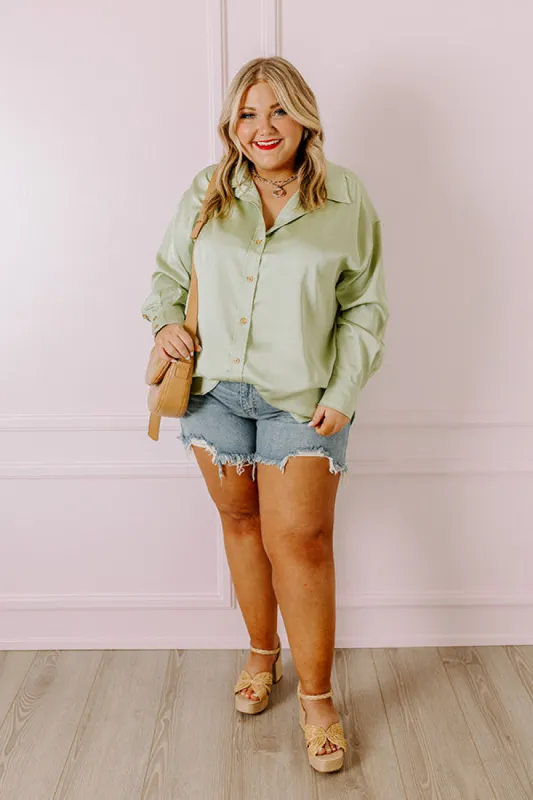 Simply Charmed Button Up In Pear Curves sold by Impressions