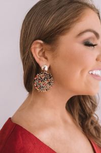 Moonlight Kisses Earrings In Red sold by Impressions