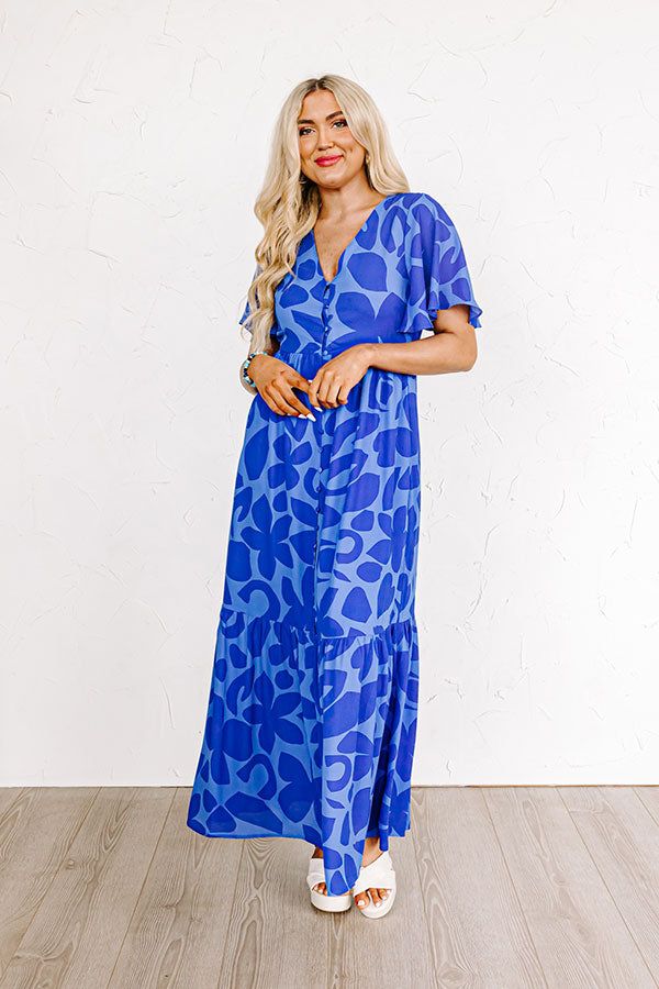 Sailboat Soiree Maxi in Royal Blue sold by Impressions product image thumbnail 4