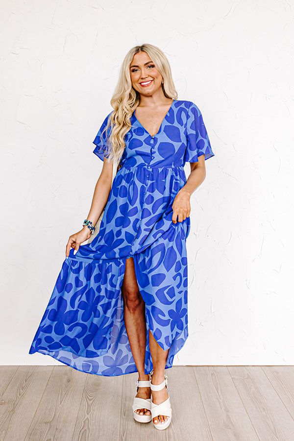Sailboat Soiree Maxi in Royal Blue sold by Impressions