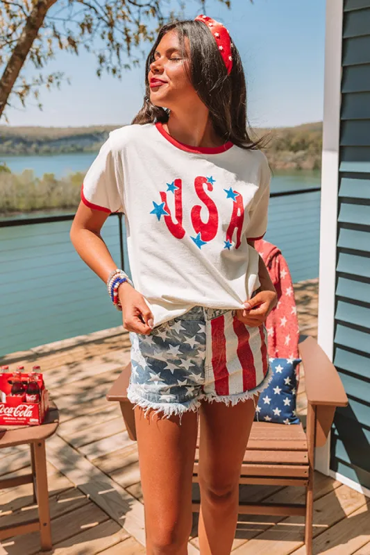 USA Ringer Graphic Tee sold by Impressions