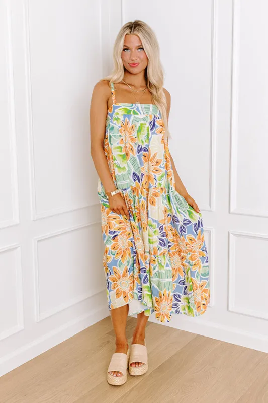 Talk Of The Tropics Midi in Airy Blue sold by Impressions
