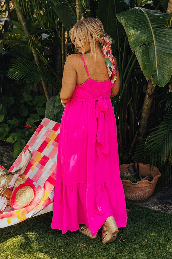 Oh So Chic Maxi Dress in Hot Pink Curves sold by Impressions product image thumbnail 4