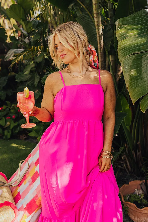 Oh So Chic Maxi Dress in Hot Pink Curves sold by Impressions product image thumbnail 2