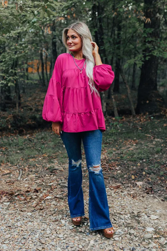 Ever So Posh Shift Top In Hot Pink sold by Impressions