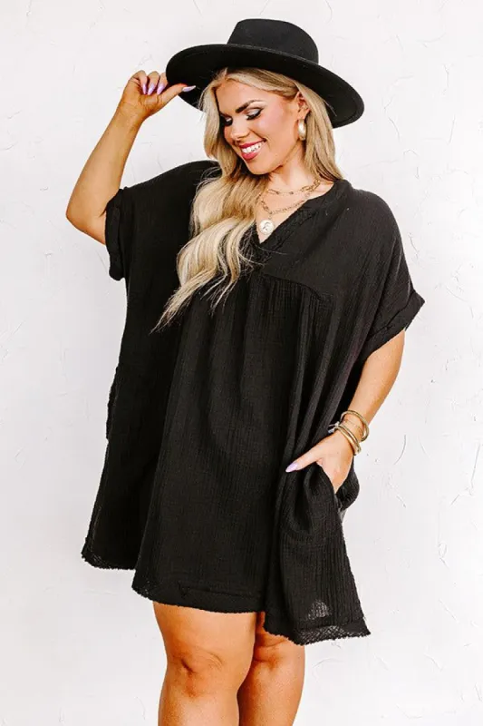 Good Days Gone By Shift Dress In Black Curves sold by Impressions