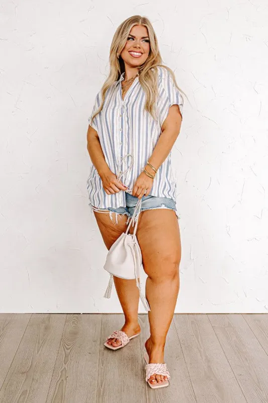 Happy Sanctuary Stripe Button Up Curves sold by Impressions