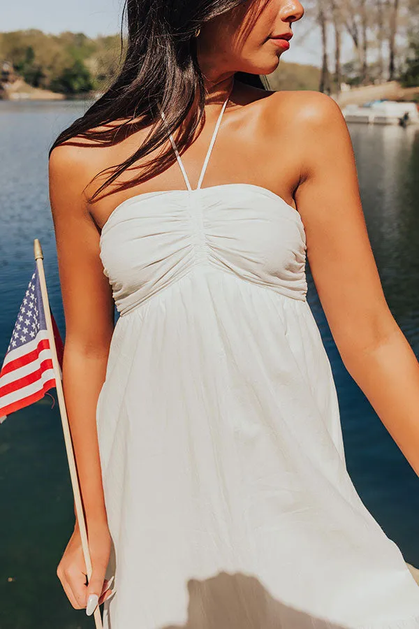 Lakeside Party Halter Midi in White sold by Impressions product image thumbnail 2