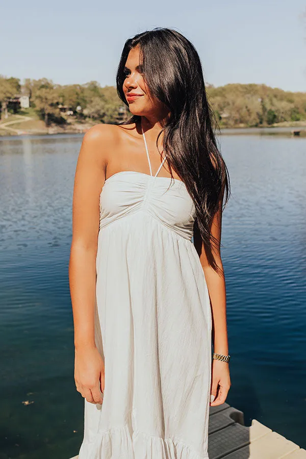 Lakeside Party Halter Midi in White sold by Impressions product image thumbnail 3