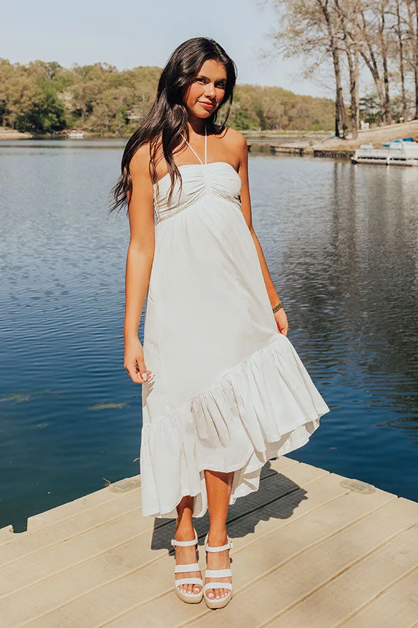 Lakeside Party Halter Midi in White sold by Impressions product image thumbnail 4