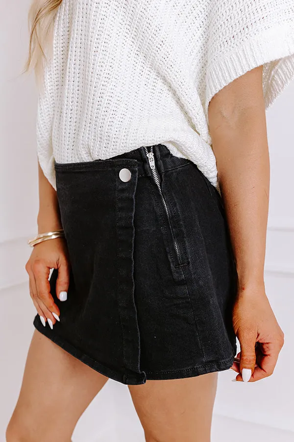The Olivia Denim Skort in Black sold by Impressions product image thumbnail 4