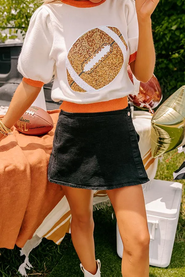 The Olivia Denim Skort in Black sold by Impressions