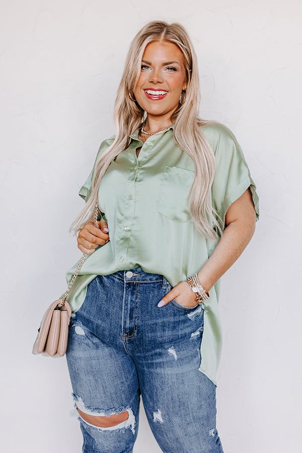 Lifelong Memories Button Up In Sage Curves sold by Impressions