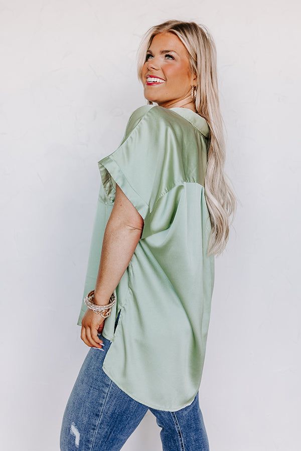 Lifelong Memories Button Up In Sage Curves sold by Impressions product image thumbnail 4