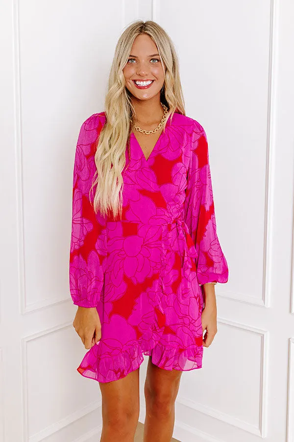 Dinner and a Movie Floral Wrap Dress sold by Impressions product image thumbnail 2